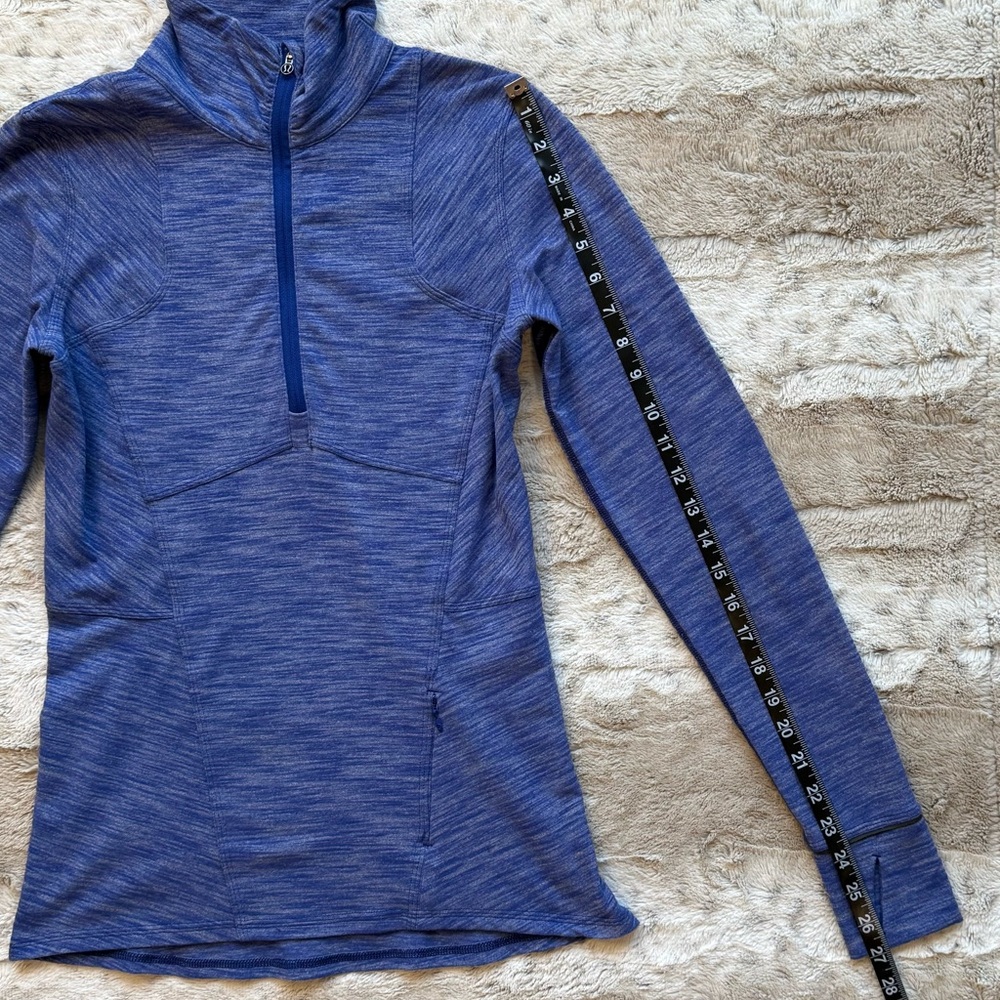 Lululemon Kanto Catch Me 1/2 Zip in Heathered Sapphire Blue Size 6 - Picture 15 of 16